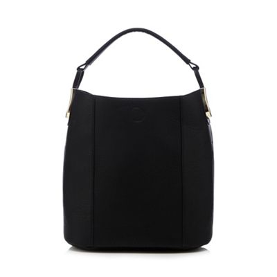 Black shoulder bag with a detachable insert bag
